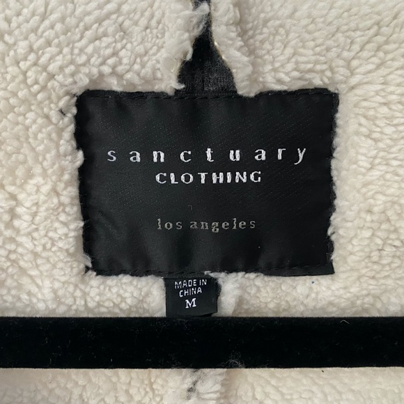 Sanctuary Clothing Los Angeles Long Grey Vest with Sherpa Lining - Picture 5 of 6